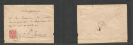 Philippines. C. 1898-99. GPO - San Fernando, Pampanga. Fkd Env 2c Red Perf, Tied "Correos De Filipinas" Cachet, Also On - Philippinen