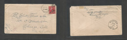 Philippines. 1901 (Sept 8) Mil Sta. IloIlo - USA, Chicago (7 Oct) US Ovptd Fkd Env, Cds Tied. Fine. Soldiers Mail + Taxe - Filippine