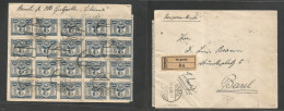 Poland. 1923 (20 Oct) Inflation Days. Wygoda - Switzerland, Basel (24 Oct) Reverse Multifkd Registered Usage At 20,000 M - Andere & Zonder Classificatie