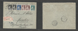 Portugal - Xx. 1912 (Oct) Lisboa - Germany, Munich (30-31 Oct) Registered Ceres Issue Multifkd Envelope At 10c Rate, Tie - Autres & Non Classés