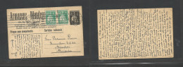 Portugal - Stationery. 1928 (25 Jan) Lisboa - Germany, Munich. 25c Black Ceres PRIVATE Stationary Print Armazens Moncleg - Other & Unclassified