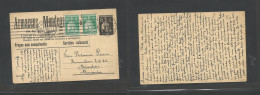Portugal - Stationery. 1928 (25 Jan) Lisboa - Germany, Munich. 25c Black Ceres PRIVATE Stationary Print Armazens Moncleg - Autres & Non Classés