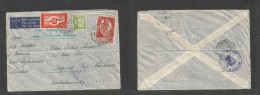 Portugal - Xx. 1941 (15 Apr) Restauradores - Panama, Baguete (2 May 41) Air Multifkd Comm. Issues Env, Incl Luisiadas At - Other & Unclassified