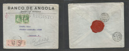 Portugal-Angola. 1929 (22 Aug) Benguella - Germany, Hamburg (16 Sept) Via Lisboa (13 Sept) Registered Ceres Issue Mutlfk - Other & Unclassified