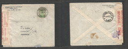 Portugal-Angola. 1942 (2 Apr) Nova Lisboa - South Africa, Jobul Via Belgian Congo Elisabethville (3 Apr 42) Airmail. Cen - Other & Unclassified