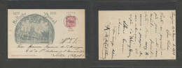 Portugal-India. 1898 (20 May) Pangim - Lisboa, Portugal Cent. India 1/4 Tonga Red Illustrated Stat Card, Blue Cds. VF Us - Other & Unclassified