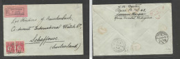 Portugal-Mozambique. 1927 (23 March) Caes Borjao - Switzerland, Schaffhausen (12 Apr) Registered Multifkd Ceres Issue 2 - Otros & Sin Clasificación