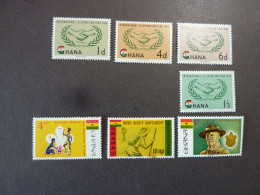 GHANA, Années 1965 Et 1967, YT N° 189 à 192 Et 296 à 298 Neufs MH* (2 Séries Complètes) - Ghana (1957-...)