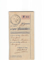 X1291  RICEVUTA VAGLIA BARONISSI X NAPOLI VOMERO 1911 - Taxe Pour Mandats
