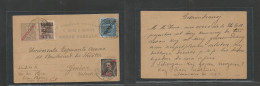 Portugal-St.Thome E Principe. 1927 (8 Jan) S. Thome - Switzerland, Geneva. Registered Multifkd Overprinted 20rs Mouchon - Other & Unclassified