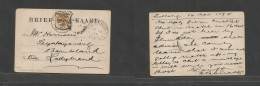 South Africa. 1898 (14 March) OVS. Ficksburg - Basutoland, Teyahayaming Via Ladybrand. Fkd Card, Tied Cds + Arrival Cach - Andere & Zonder Classificatie