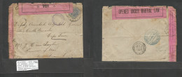 South Africa. 1900 (March) ZAR. Boer War. POW Mail. Fkd Env + Dual Censor Incl ZAR Tied Labels To Simonstown. Sent To Fe - Other & Unclassified