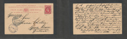 South Africa. 1907 (2 May) ORC. LM, Bethelem - Gera, Germany (26 May) 1d Red Stat Card, Canceled Grill 107. VF + Cds Alo - Other & Unclassified