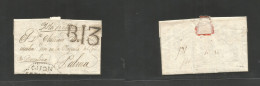 E-Prefilatelia. 1815 (12 Mayo) Gijon, Asturias - Palma De Mallorca, Baleares Via Barcelona. Carta Con Texto, Marcada Sal - Other & Unclassified