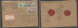 E-Alfonso Xiii. 1928 (25 Dic, Navidad) Toledo - USA, Nueva York (8-9 Enero 29) Bonito Sobre Certificado Emision Catacumb - Other & Unclassified