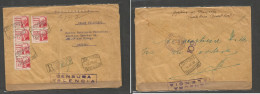 E-Guerra Civil. 1938 (2 Julio) Puerto Llano, Ciudad Real - Filipinas, Manila (16 Aug) Sobre Franqueo Multiple Certificad - Sonstige & Ohne Zuordnung