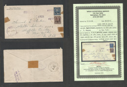 E-Marianas Islands. 1901 (28 Feb) Agana . USA, NY, Suffolk (Apr 22) Comercial Registered Multifkd US Ovptd Stamps Stline - Altri & Non Classificati