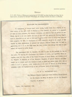 Marruecos. 1843 (15 Sept) Tanger, British Consulate Note About Ships Aproaching The Country And Its Danger. Interesting - Morocco (1956-...)