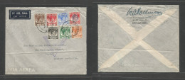 Straits Settlements Singapore. 1941 (17 Jan) Sing - Western Australia, Perth. Air Censored Multifkd Env At 55c Rate, Tie - Singapour (1959-...)