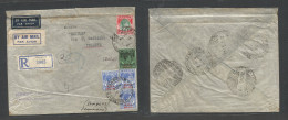 Straits Settlements Singapore. 1946 (14 Dec) BMA. Sing - Italy, Triest (26 Dec) Registered Air Multifkd Env At 2,95 $ Ra - Singapour (1959-...)