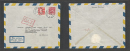 Sweden. 1945 (21 Dec) OAT, Kalmar - South Africa, Joburg. Air Multifkd Env At 80 Ore Rate, Cds + Red Cachet. Fine. - Autres & Non Classés