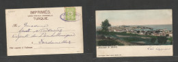 Turkey. C. 1904. Turkish Postal Admin In Greece. Metelin - Dardanelles. Fkd Photo Ppc. 10p Green, Oval Violet Cachet Com - Altri & Non Classificati