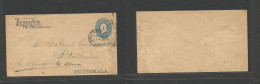 Usa - Stationery. 1893 (4 Feb) S. Fco, LA - Guatemala, Retalhuleu. Single 1c Blue Stat Env + Endorsed "Steamer Acapulco - Andere & Zonder Classificatie