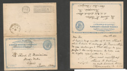 Usa - Stationery. 1894 (15 May) Philadephia, PA - Persia, Tauris, Asia Via NYC - Russia (Armenia - Azerbajan, TPO Transc - Other & Unclassified