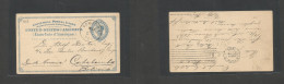 Usa - Stationery. 1895 (5 March) Comfort, Texas - Bolivia, Cochabamba South America Via NYC. 2c Blue Stat Card. PC 3. Ra - Other & Unclassified