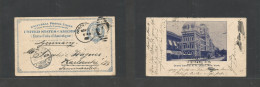 Usa - Stationery. 1897 (Nov 6) Hobckoben - Germany, Korlsnube (18 Nov) 2c Blue Stat Card, Reverse Photo Private Print. G - Other & Unclassified