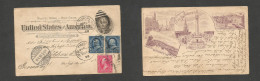 Usa - Stationery. 1898 (28 March) Baltimore, Md - Germany, Lubben (8 April) Early Print Gruss Aus Type 1c Jefferson Blac - Autres & Non Classés