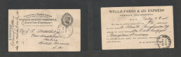 Usa - Stationery. 1902 (28 July) NYC - Berbice, Br. Guiana, South America (15 Aug) 2c Black Stat Card. Reverse Wells Far - Andere & Zonder Classificatie