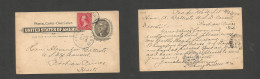 Usa - Stationery. 1903 (23-24 March) Peake, Nebraska - HAITI, Port Prince (6 Apr) French Caribbe. 1c Black Jefferson Sta - Other & Unclassified