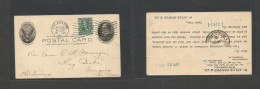 Usa - Stationery. 1907 (23 Apr) Philadephia - Uruguay, Fray Bentos, South America (31 May) 1c Black Mc Kinley Stat Card - Other & Unclassified