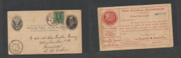 Usa - Stationery. 1907 (June 18) West Grove, Pa - Curaçao, Dutch W. Indies, South America (1 July) 1c Mc Kingley Stat Ca - Sonstige & Ohne Zuordnung