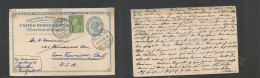 Usa - Stationery. 1929 (30 March) St. Gallen - San Francisco, CAL. 2c Intense Blue Half Reply Card Proper Usage Back + 1 - Autres & Non Classés