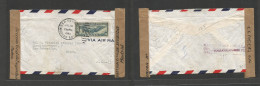 Usa - XX. 1940 (July 19) NYC - Spain, San Sebastian WWII Route Via Habana, Cuba (!) Air Single 30c Fkd Env With Arrival - Otros & Sin Clasificación