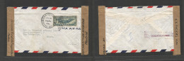 Usa - XX. 1940 (July 19) NYC - Spain, San Sebastian WWII Route Via Habana, Cuba (!) Air Single 30c Fkd Env With Arrival - Other & Unclassified