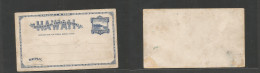 Usa - Hawaii. 1881. Kalakaua. Reply Half 2c Black Blue Stationary Card. Mint. Fine. - Sonstige & Ohne Zuordnung