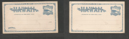 Usa - Hawaii. 1881. 2c Blue Doble Mint Stat Card. Fine. - Other & Unclassified