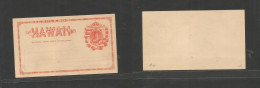 Usa - Hawaii. 1881. Kalakaua. Orange On Yellowish Local Stationary Card Mint. Fine. - Altri & Non Classificati