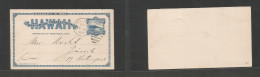 Usa - Hawaii. 1893 (10 June) Honolulu - Switzerland, Zurich. 2c Blue Stat Card, Cancelled Grill Cds. On Philatelia Usage - Otros & Sin Clasificación