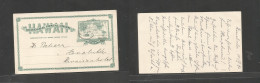 Usa - Hawaii. 1896 (10 June) Honolulu 2c Green Stationary Card On Local Long Private Text Message Usage. Fine. - Otros & Sin Clasificación