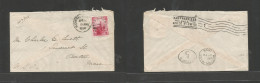 USA - Hawaii. 1898 (18 Apr) Honolulu - USA, Boston, Mass (May 1) 5c Red Fkd Env, Tied Cds Grill. Via S. Fco. Reverse Rol - Other & Unclassified