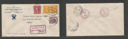 Usa - Hawaii. 1934 (7 March) Honolulu - Germany, Weilheim. Registered AR Comercial Multifkd NRA Number Envelope At 25c R - Autres & Non Classés