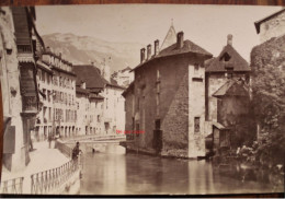 Photo 1890's Annecy Les Vieilles Prisons France Tirage Albuminé Albumen Print Vintage - Plaatsen