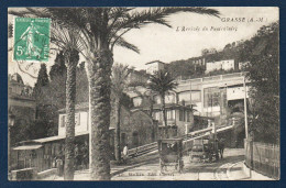 06. Grasse. L'arrivée Du Funiculare (1909). Voyageurs En Attente Vers La Gare PLM.  Carrosse Et Chariot. 1911 - Grasse