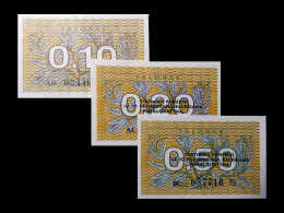 # # # Set 3 Banknoten Aus Litauen (Lietuva) 0,10 Bis 0,50 Talonas 1991 (P-29 Bis P31) UNC # # # - Lithuania