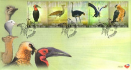 South Africa - 2008 Big Five Birds FDC # SG 1664-1668 - Gru & Uccelli Trampolieri