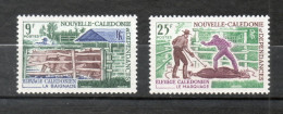 Nlle CALEDONIE N° 356 + 357  NEUFS AVEC CHARNIERES  COTE  6.70€    ELEVAGE AGRICULTURE  ANIMAUX - Neufs